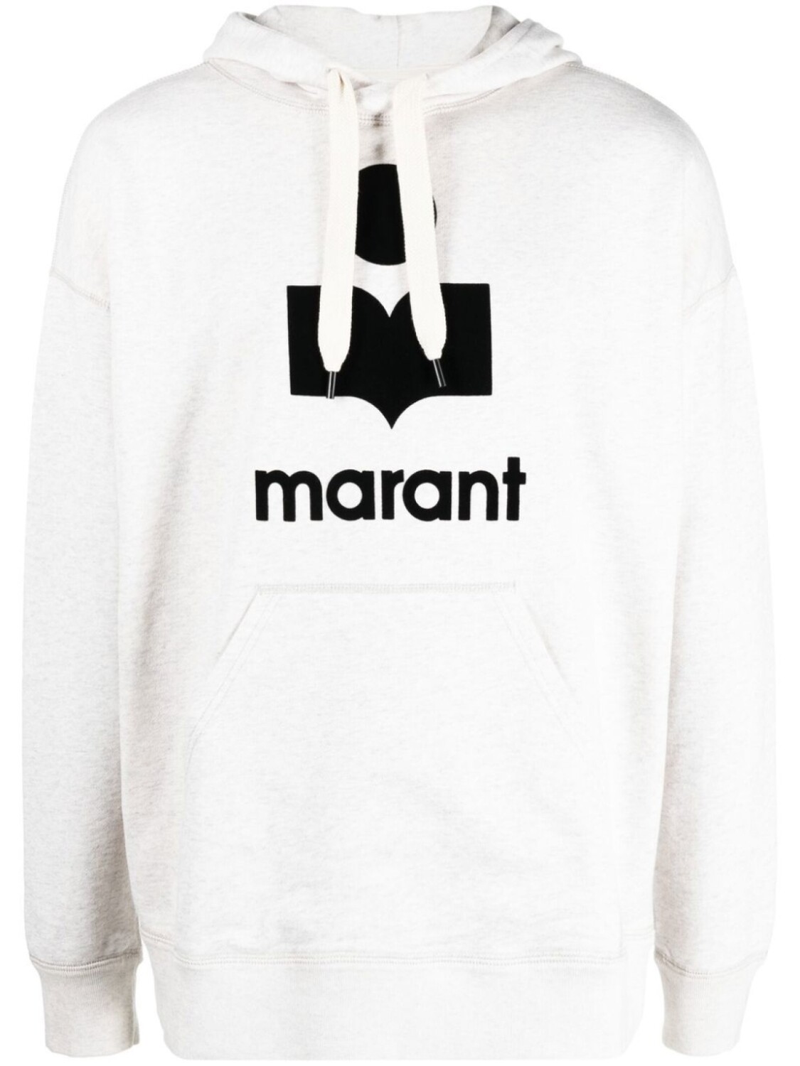 

Marant худи с нашивкой-логотипом, нейтральный цвет