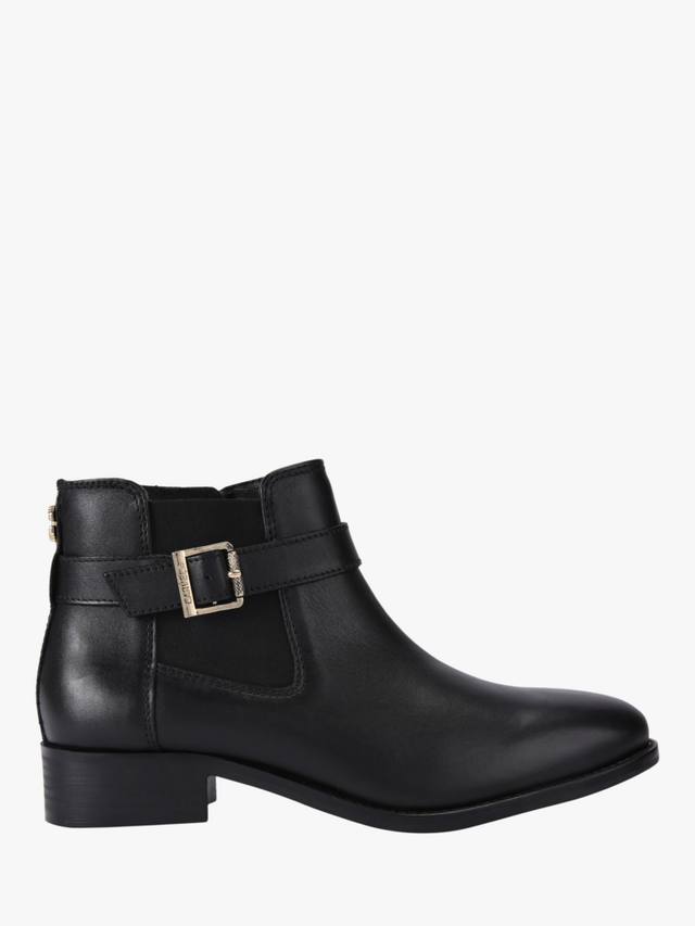 Серебряные низкие кожаные ботинки до щиколотки Carvela, Black