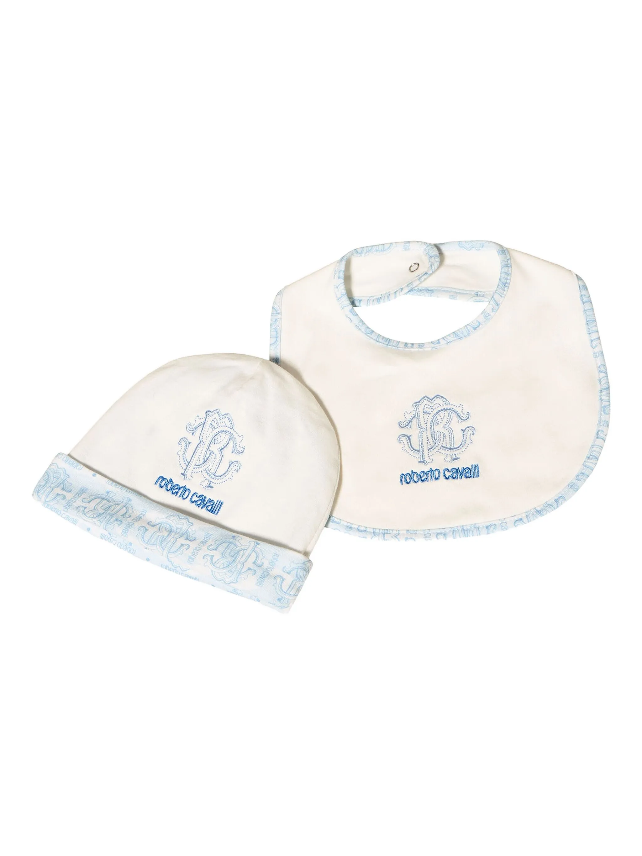 

Комплект для новорожденного с вышитым логотипом Roberto Cavalli Junior, белый