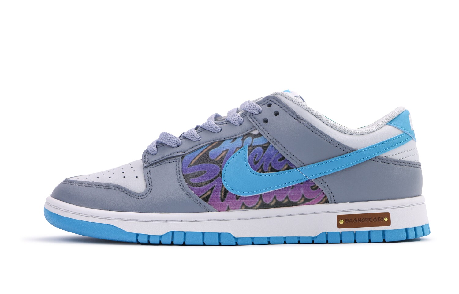 

Кроссовки Nike Dunk Skateboarding Shoes Men Low-top Grey/Blue/Purple, фиолетовый