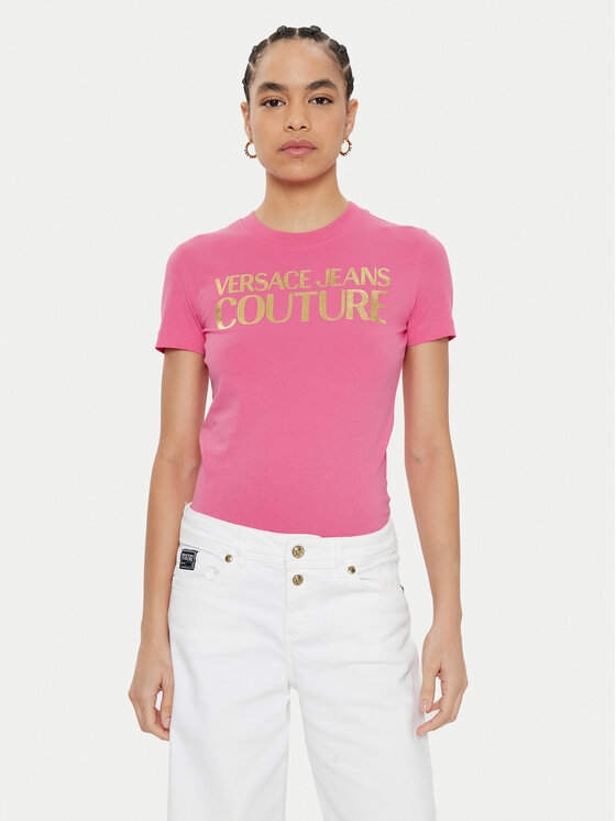 

Футболка обычного кроя 78HAHT01 Versace Jeans Couture, розовый