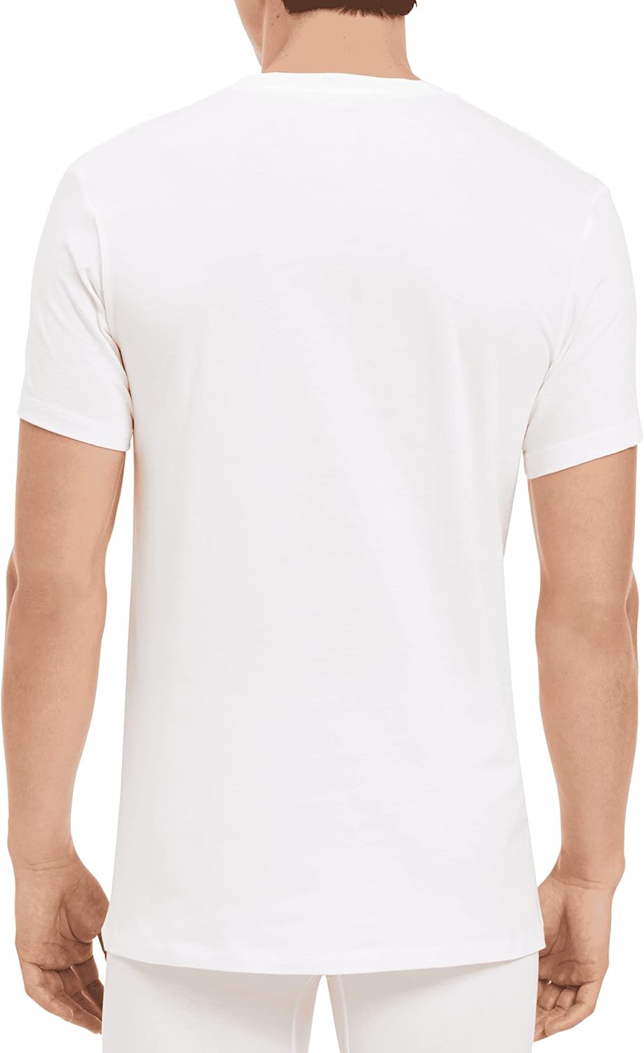 Комплект из 5 мужских классических хлопковых маек Calvin Klein, 5 Classic White Vneck — фото 4