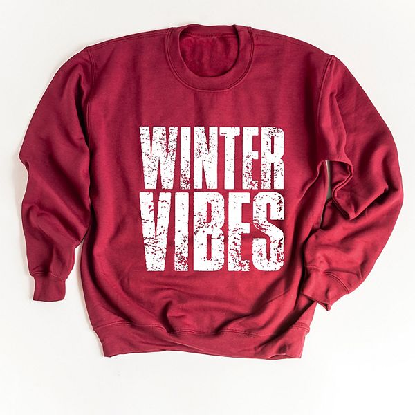 

Графический свитшот Winter vibes block distressed Simply Sage Market, Cardinal