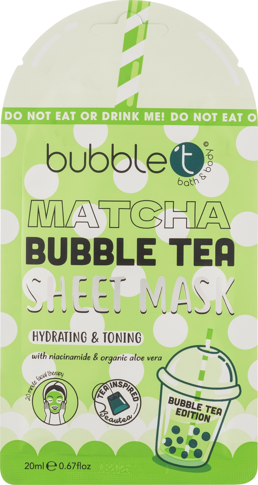 

Маска для лица bubble t Gesichtstuchmaske in Matcha with Aloe Vera & Niacinamide