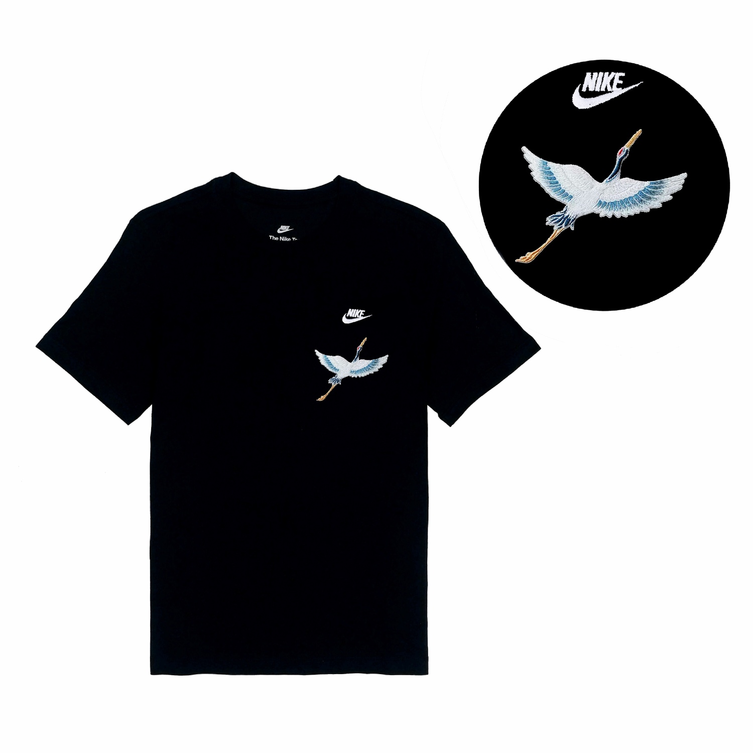 

Nike Футболка с вышитым логотипом, прямой крой, короткий рукав, унисекс, black