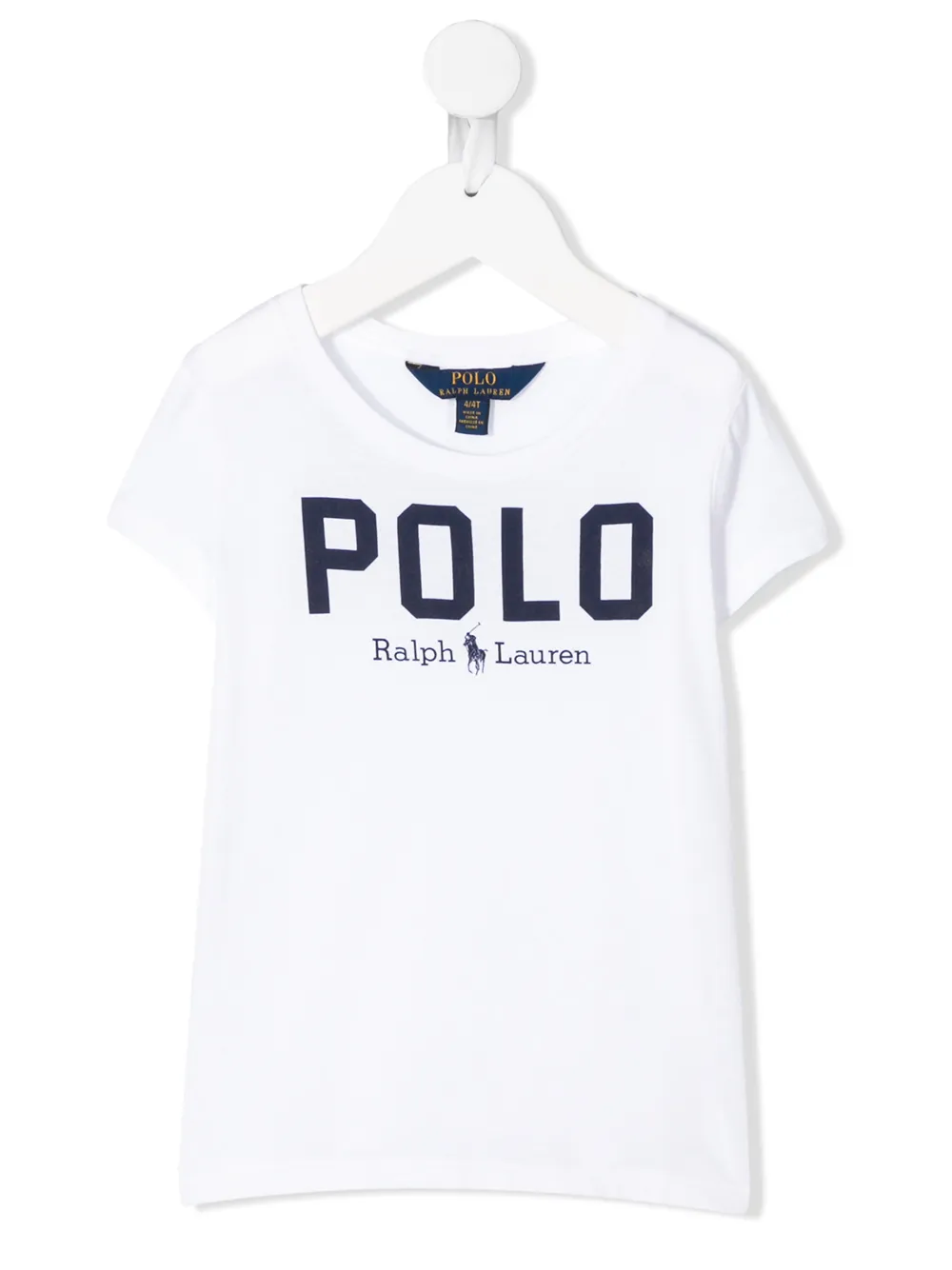 

Футболка с логотипом Polo Ralph Lauren Kids, белый
