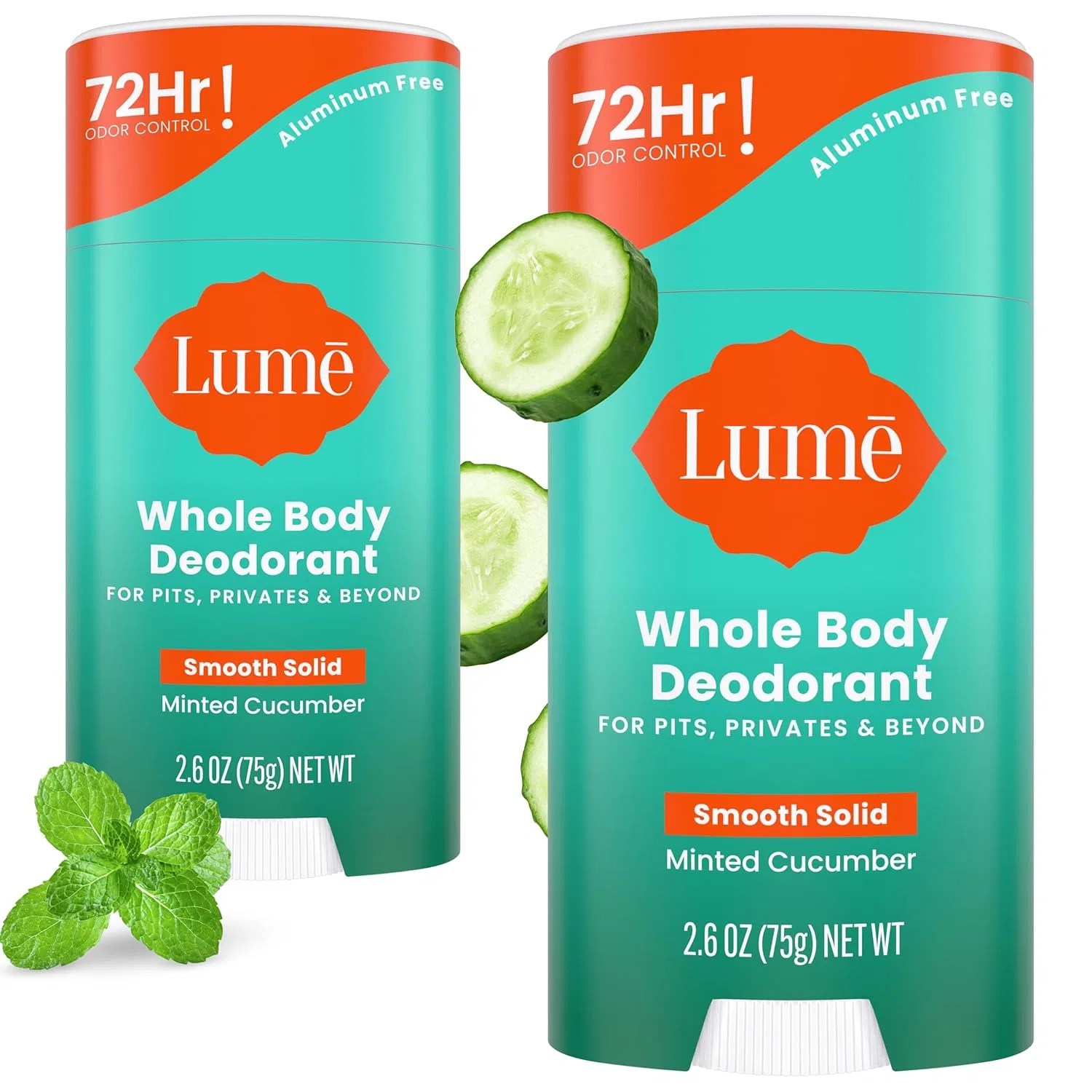 Дезодорант для всего тела Lume Soft Firm Pen, 72 часа, 2.4 унции (2 шт.) Lume
