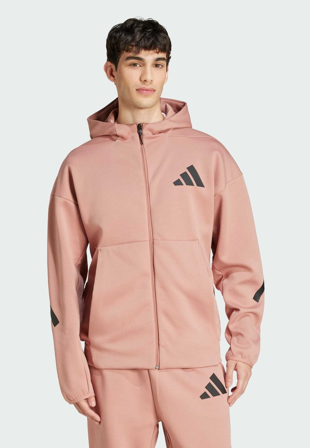 

Толстовка на молнии adidas Sportswear, светло-розовый