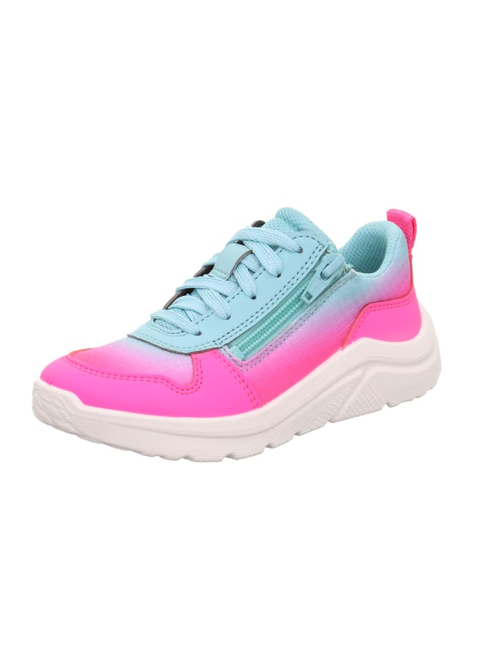 

Кроссовки на шнуровке superfit, цвет pink/hellgrün