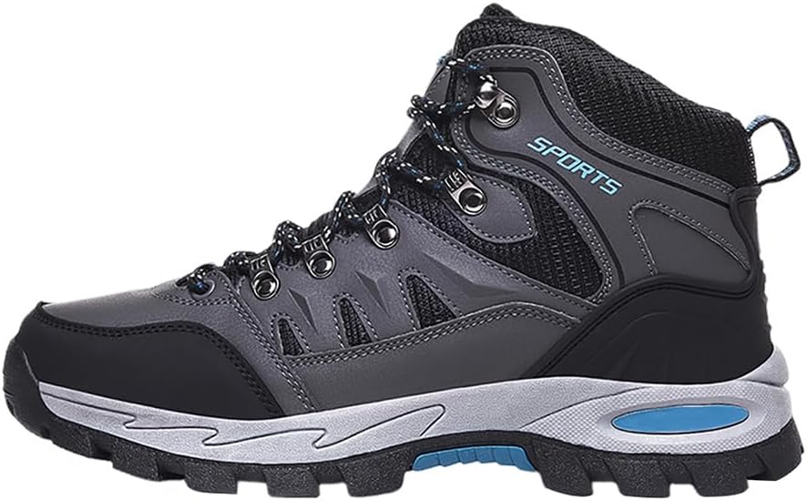 

Мужские легкие походные кроссовки для улицы kiobrvhe, трекинг, высокие ботинки до щиколотки, водонепроницаемые, серый