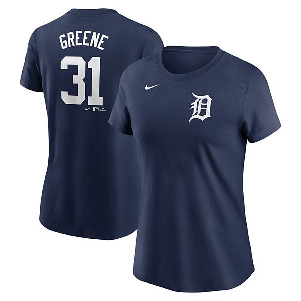 

Футболка женская Riley Greene Navy Detroit Tigers Fuse Name & Number Nike