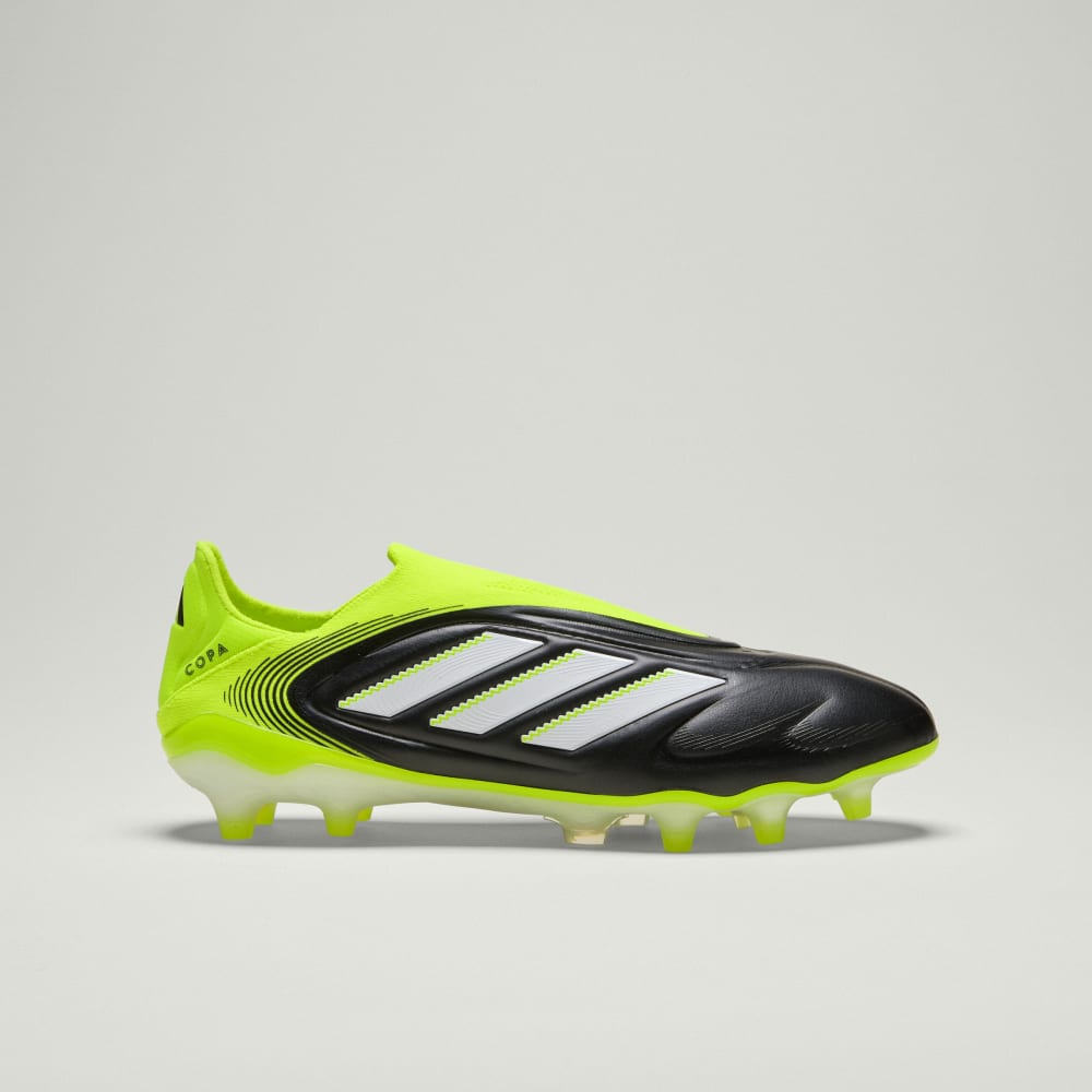 Бутсы Adidas Copa Pure 3 Elite Laceless Firm Ground Cleats, цвет Core Black/Cloud White/Lucid Lemon — фото 3