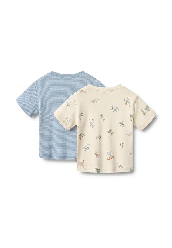 Футболка Fabian 2 pack print t-shirt, цвет Пшеничный, друзья-киты — фото 2