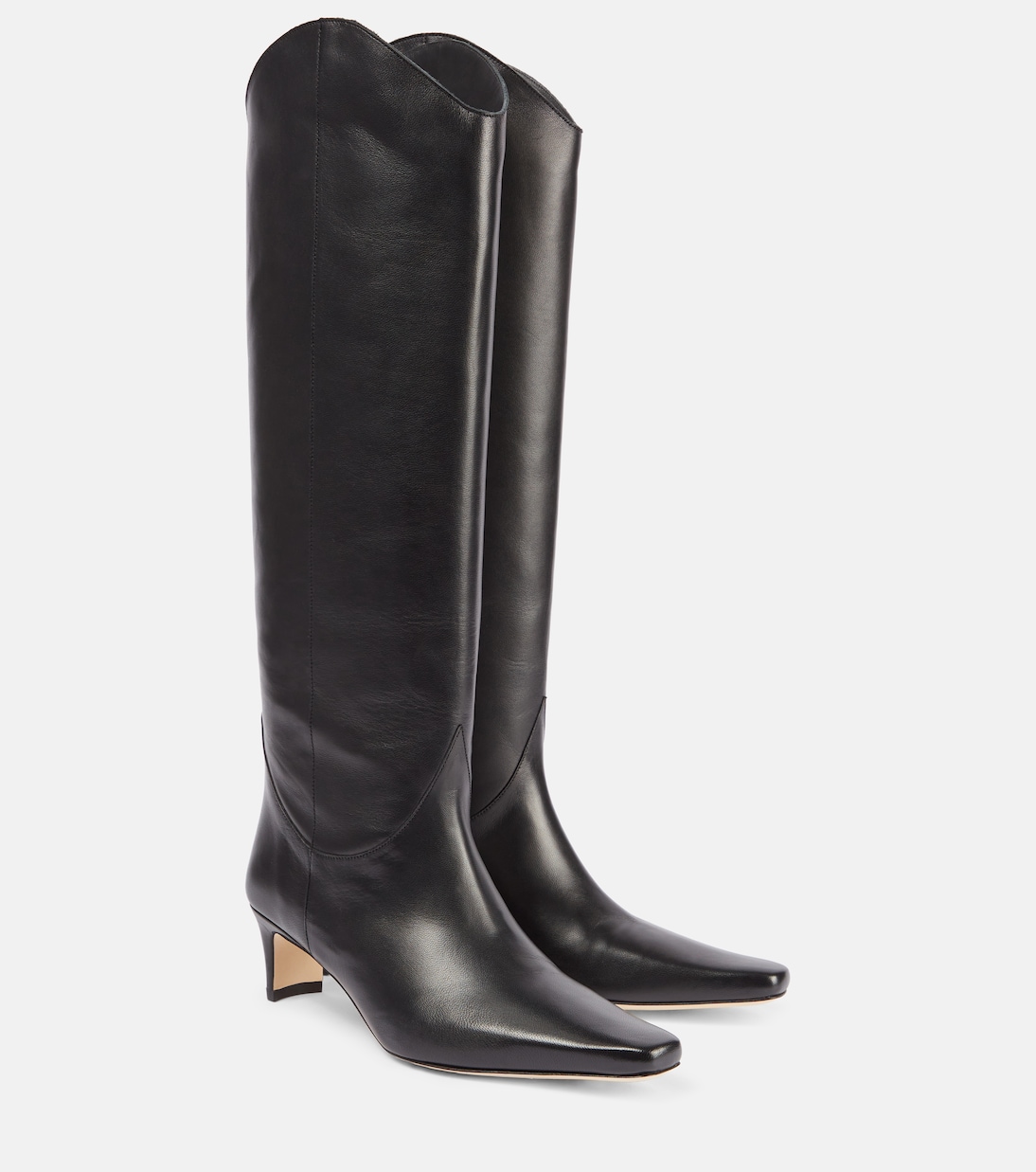 Кожаные ковбойские сапоги Western Wally 55 Staud, черный