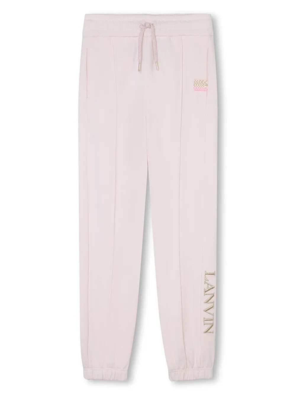 

Спортивные брюки с вышитым логотипом Lanvin Enfant, розовый