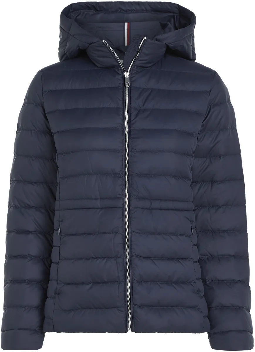 

Стеганая куртка Tommy Hilfiger "FEMININE LW DOWN JACKET", с капюшоном, с капюшоном, цвет Desert_Sky