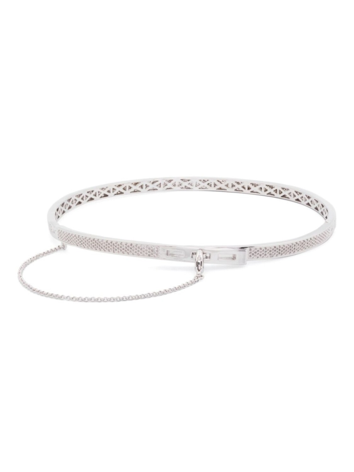 

Колье Pavé Thin Safety Chain Eddie Borgo, серебряный