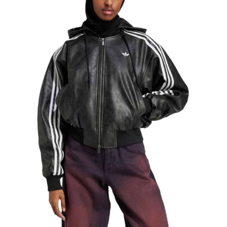 Adidas Originals Спортивная куртка пуховик женская черная, Black — фото 3