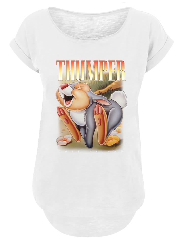 

Удлиненная футболка с рисунком Бэмби Топотуна из Disney белого цвета F4NT4STIC, Белый, Удлиненная футболка с рисунком Бэмби Топотуна из Disney белого цвета F4NT4STIC