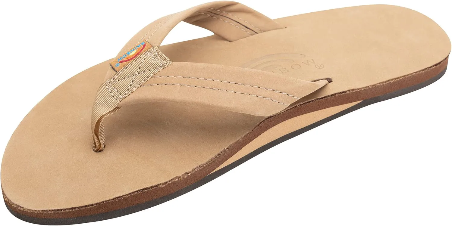 Мужские сандалии Rainbow Single Layer Premier из кожи Rainbow Sandals, коричневый — фото 4