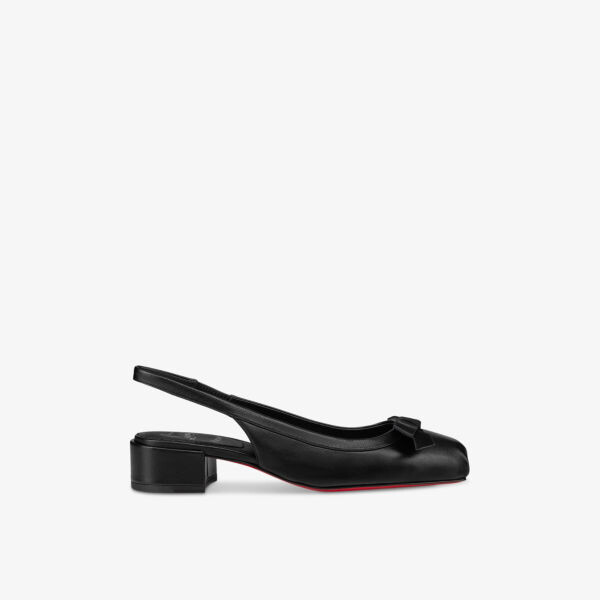 Mamaflirt 30 кожаные туфли с пяткой на пятке Christian Louboutin, черный
