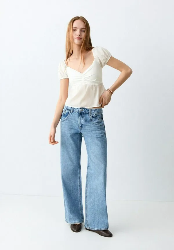 Подростковая блузка кремового цвета Mango Kids, Off-White