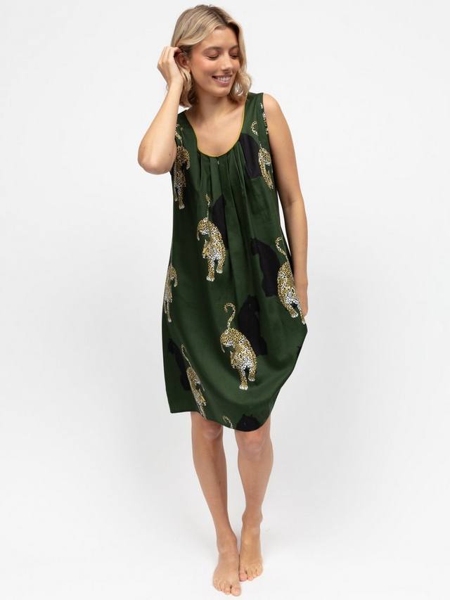 

Безрукавная ночная сорочка Leopards Cyberjammies, Olive/Multi