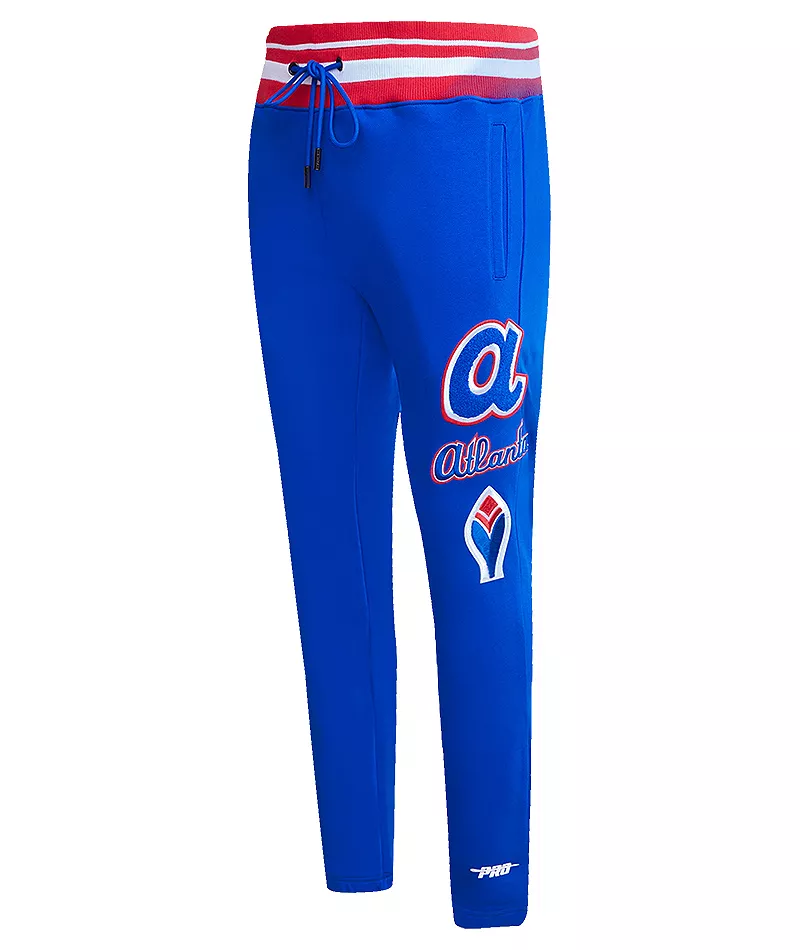 

Мужские спортивные брюки в стиле ретро Pro Standard Atlanta Braves из флиса, цвет Royal