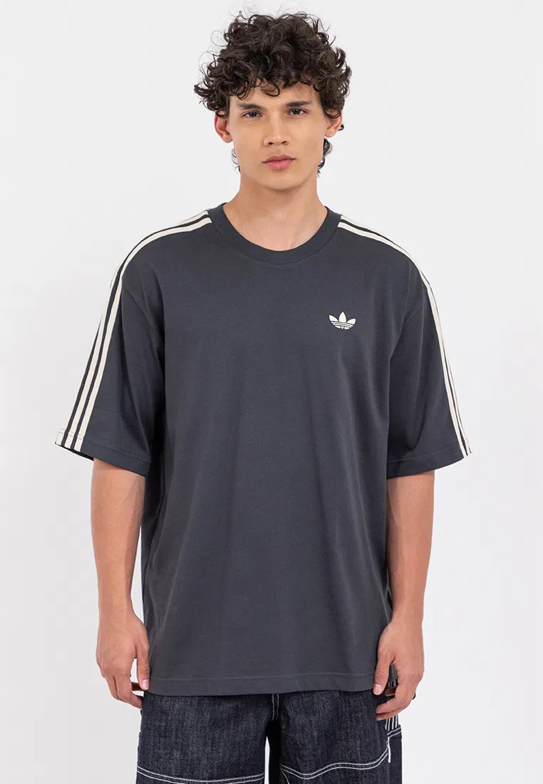 Футболка оверсайз с тремя полосками, Adicolor, Adidas