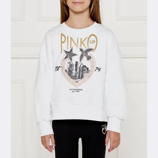

Флисовая толстовка стандартного кроя Pinko Up, белый