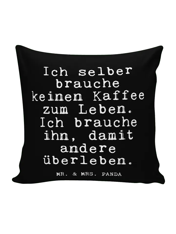 

Подушка Mr & Mrs Panda 40x40 Ich selber brauche keinen, черный