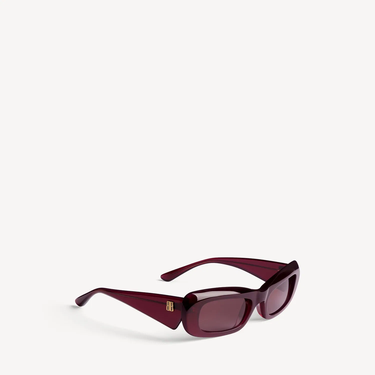 Женские солнцезащитные очки Diva Rectangle цвета Dark Burgundy BALENCIAGA, бордовый — фото 3