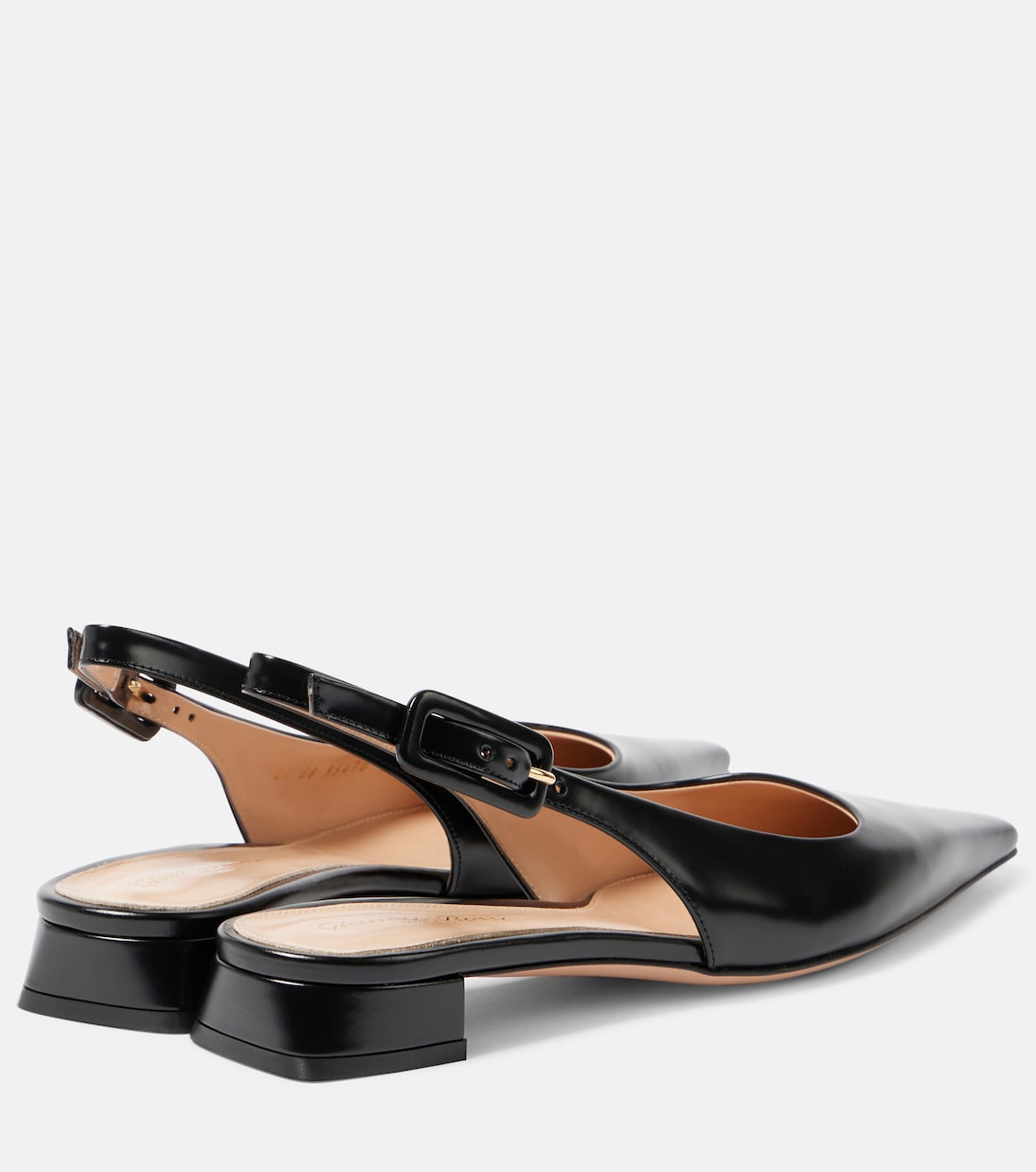 Туфли Lindsay из лакированной кожи с открытой пяткой Gianvito Rossi, черный — фото 3