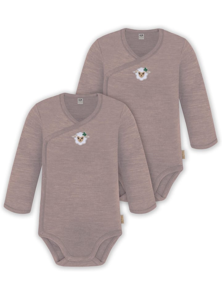 

Normani Outdoor Sports Комплект из двух детских боди из шерсти мериноса, розовый