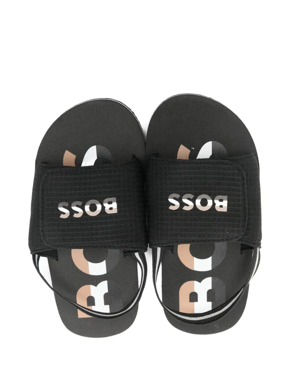 Сандалии с ремешком с логотипом Boss Kidswear, черный — фото 3