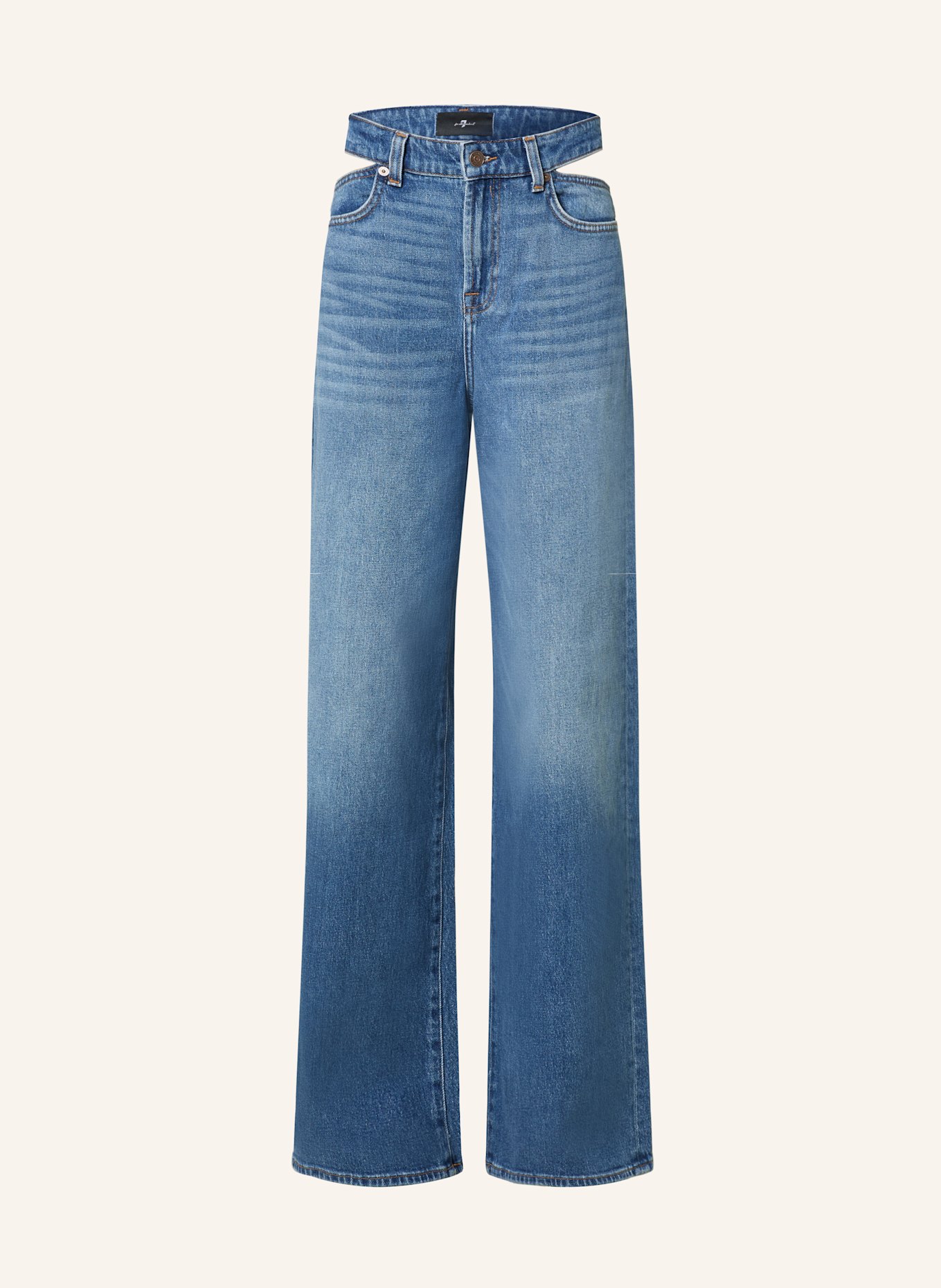 

Джинсы-Скауты Bootcut с вырезами 7 For All Mankind, мультиколор