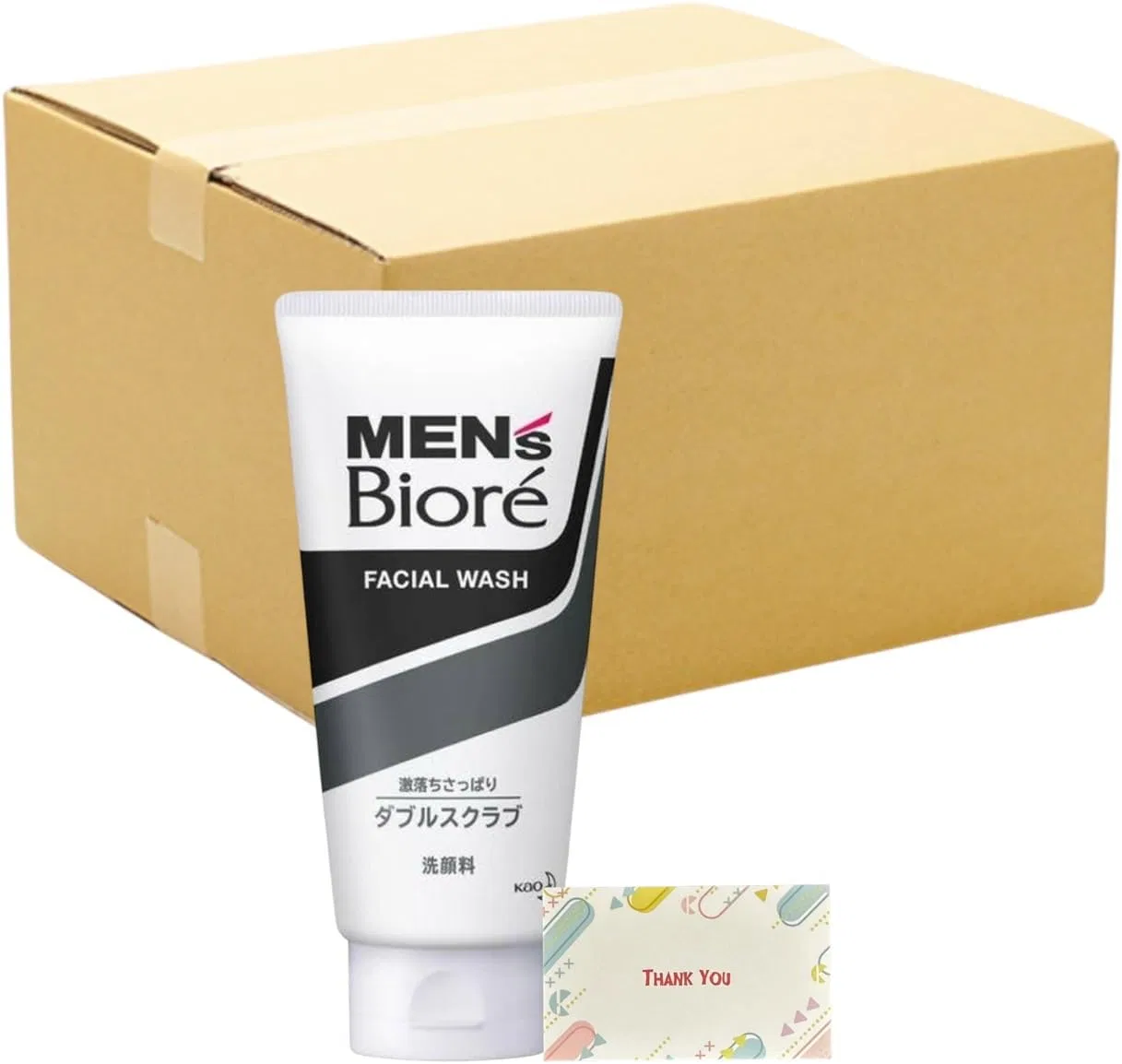 Мужской скраб для лица Biore Double Scrub, 130 г, Kunutonn, набор 2 шт.