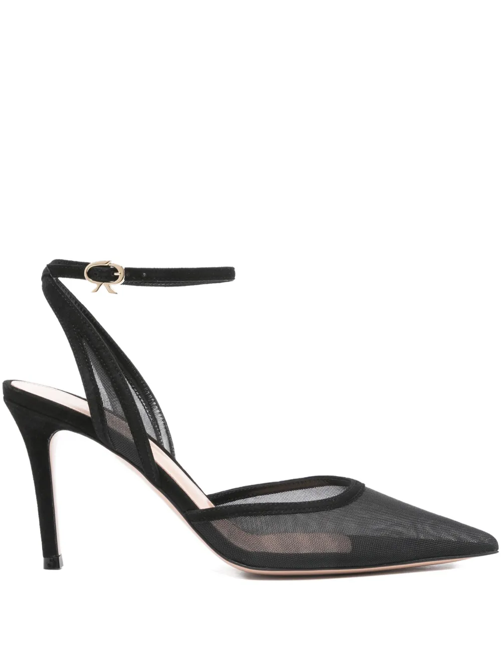 Туфли с сетчатыми вставками Gianvito Rossi, черный