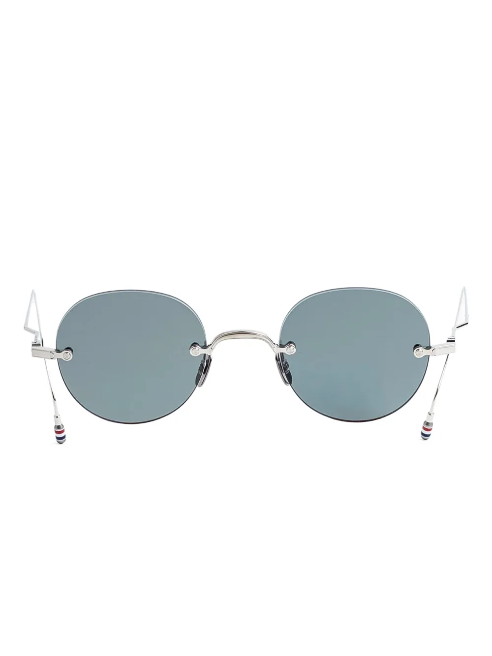 

Солнцезащитные очки в круглой оправе Thom Browne Eyewear, серебряный