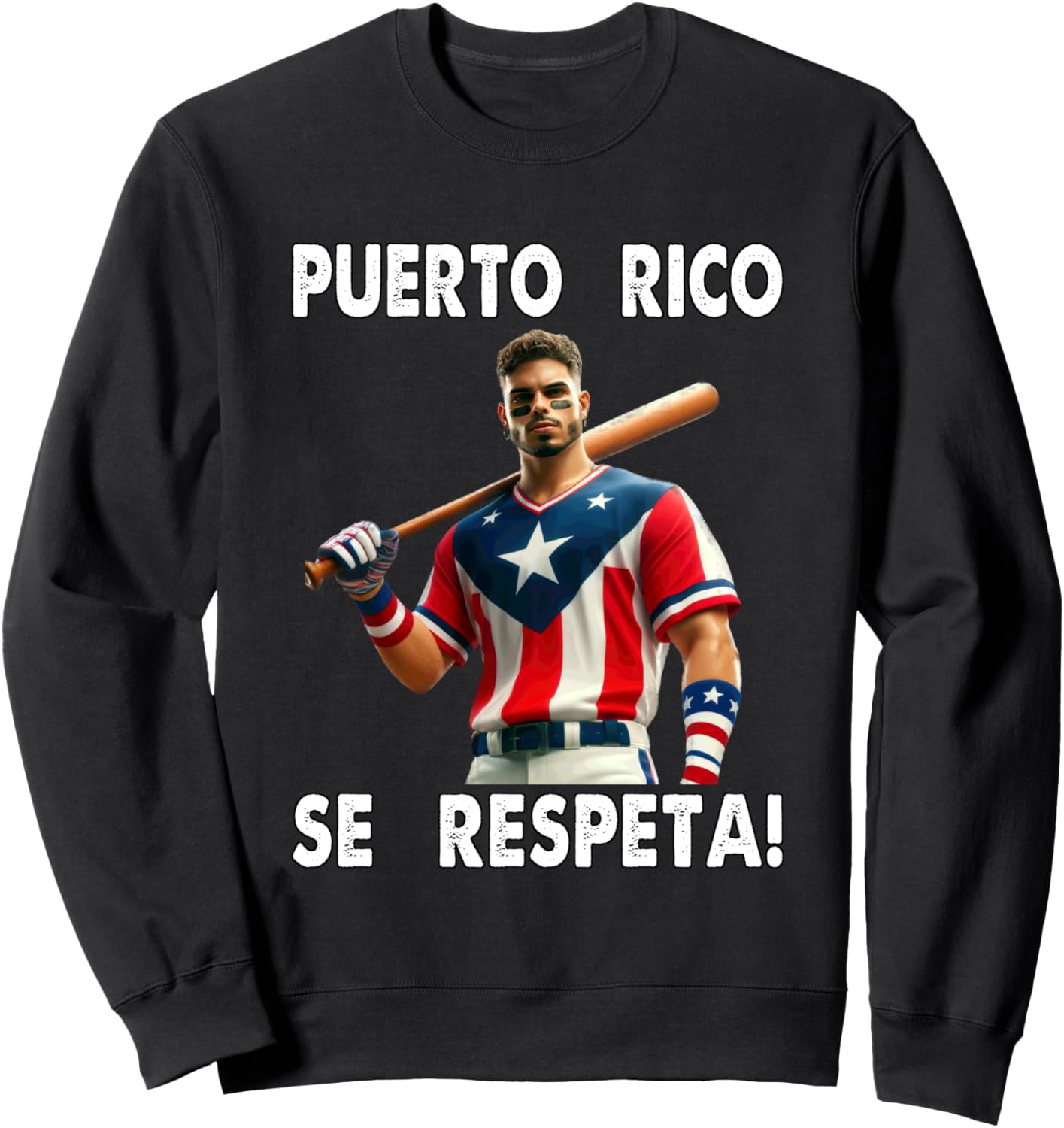 

Толстовка с флагом бейсболиста Пуэрто-Рико Se Respeta Boricua Puerto Rico Se Respeta Collection, More Here, черный