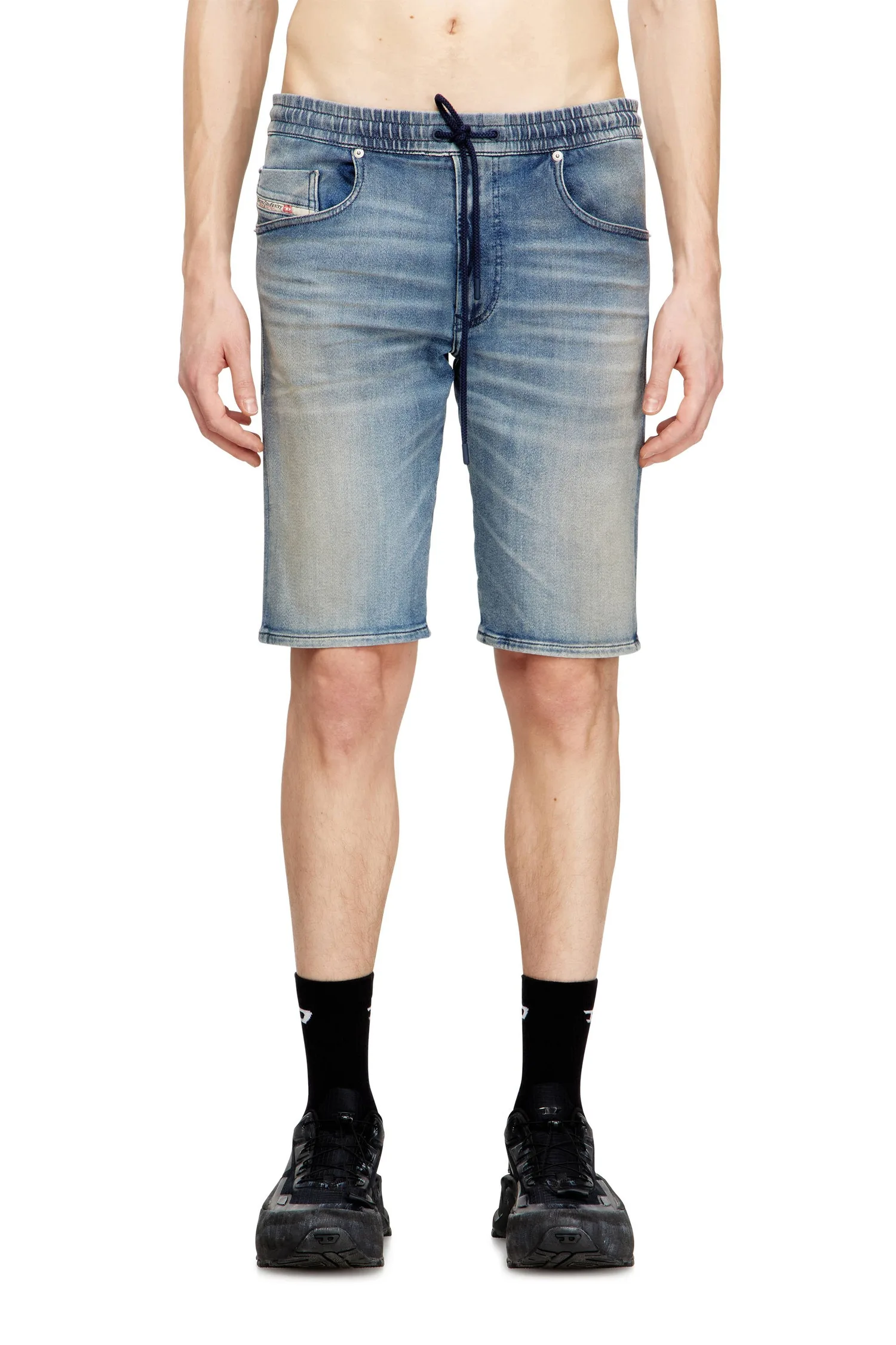 Мужские шорты Jogg Denim 2033 D-KROOLEY-SHORT JOGG Diesel, Light Indigo Blue