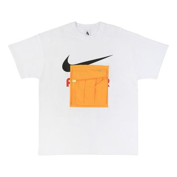 

Футболка pocket large logo athleisure casual sports short sleeve white Nike, белый
