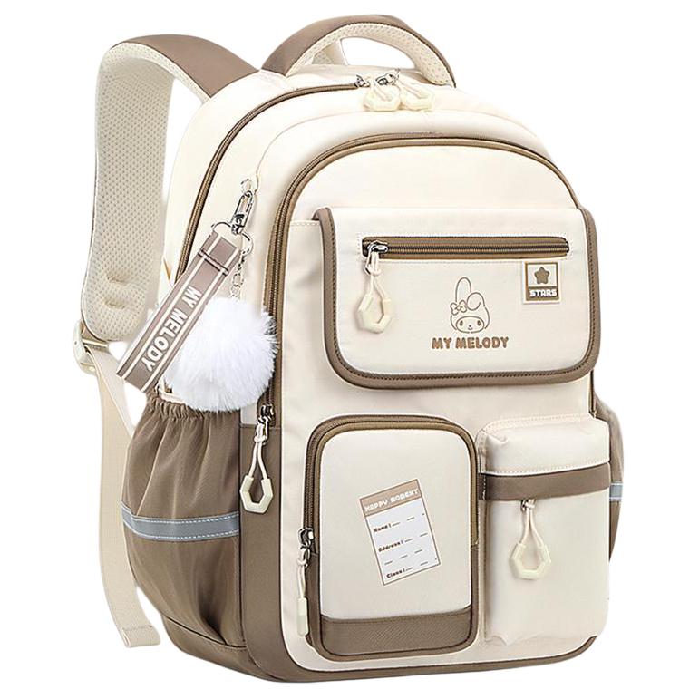 

Студенческий рюкзак из полиэстера детский разноцветный Sanrio, бежевый