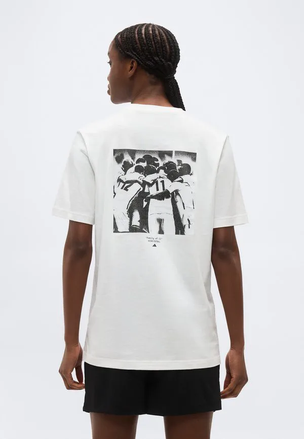 

Футболка с графическим принтом футбольного слогана Adidas Performance, White, Белый, Футболка с графическим принтом футбольного слогана Adidas Performance, White