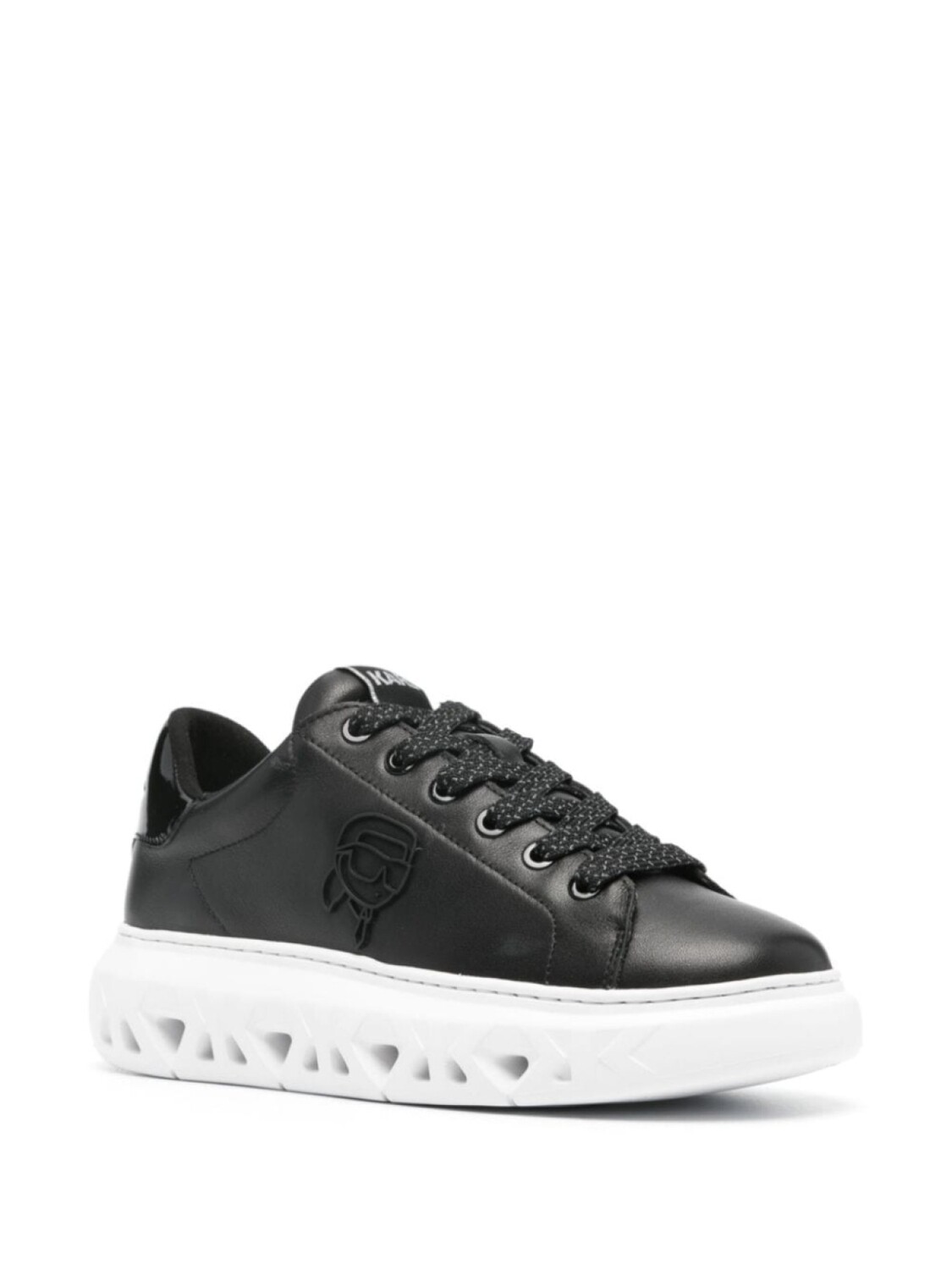 Karl Lagerfeld Ikonik Karl-detailed leather sneakers, черный — фото 2