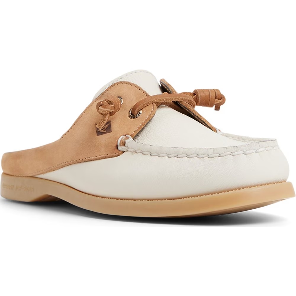 Оригинальные кожаные туфли-лодочки Sperry, бежевый