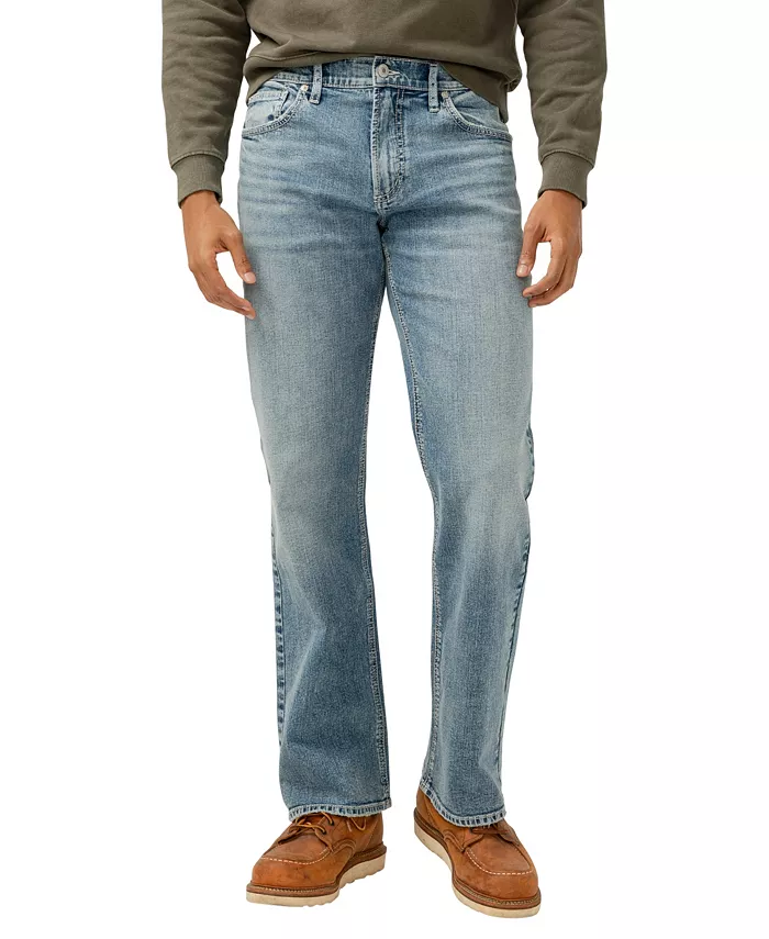 

Джинсы Zac Relaxed Fit Straight Leg Silver Jeans Co., синий