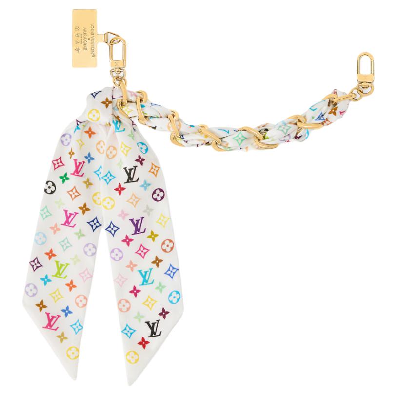 

LOUIS VUITTON Аксессуар для сумки из ткани Takashi Murakami Collaboration для женщин, белый