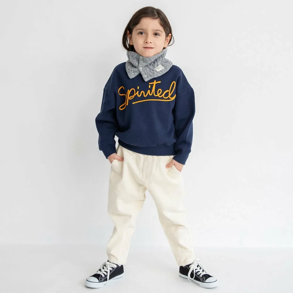 Толстовка с флисовой подкладкой и вышивкой вельветом Branshes, цвет Navy Blue — фото 2