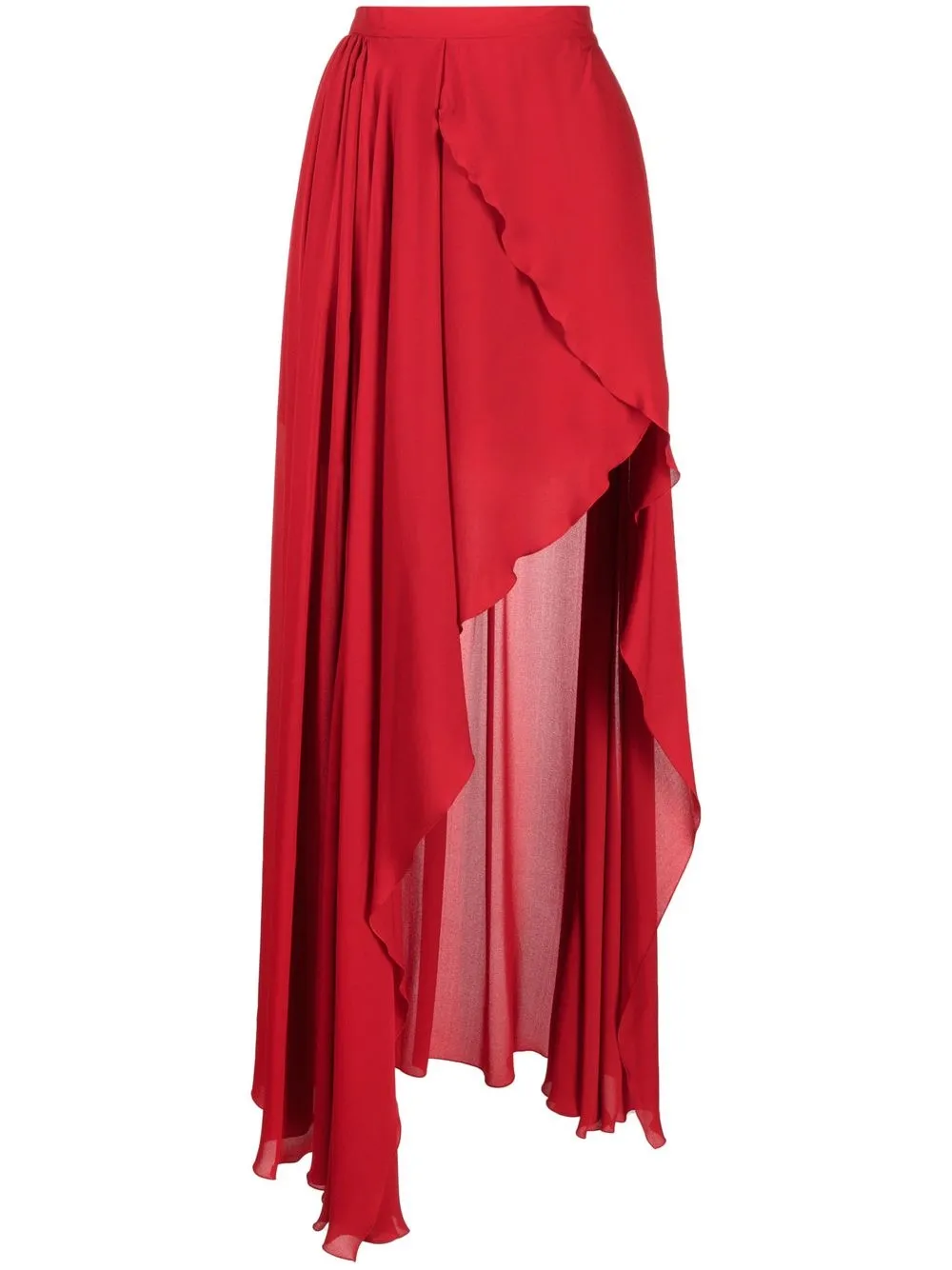 

Юбка с асимметричным подолом Elie Saab, красный